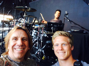 Sound check hang in Mountain View, CA with Troy Luccketta (Tesla) and my tech Jon Hull.