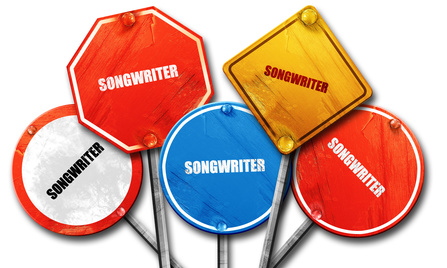 songwriter, 3D rendering, rough street sign collection