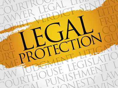 Legal Protection word cloud concept